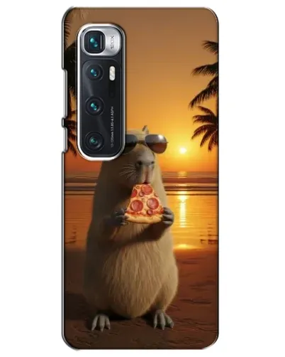 Чехол для Xiaomi Mi 10 Ultra с картинкой «Капибара с пиццей»