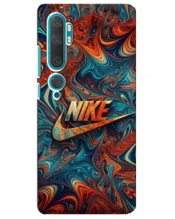 Чехол для Xiaomi Mi 10 с картинкой «Nike в абстракции»
