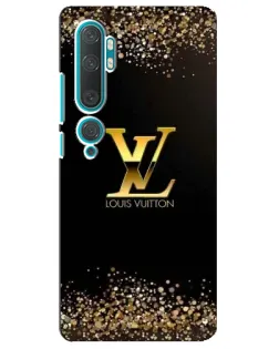 Чехол для Xiaomi Mi 10 с картинкой «LV — золотые искры»