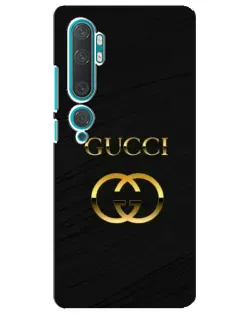 Чехол для Xiaomi Mi 10 с картинкой «Золотой логотип Gucci»