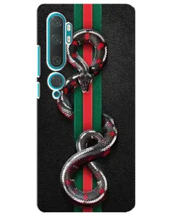 Чехол для Xiaomi Mi 10 с картинкой «Gucci — змея на полосе» Чехол для Xiaomi Mi 10 с картинкой «Gucci — змея на полосе»