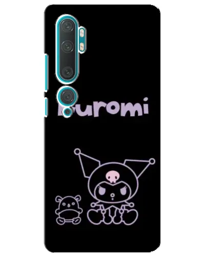 Чехол для Xiaomi Mi 10 с картинкой «Kuromi — черный минимализм»