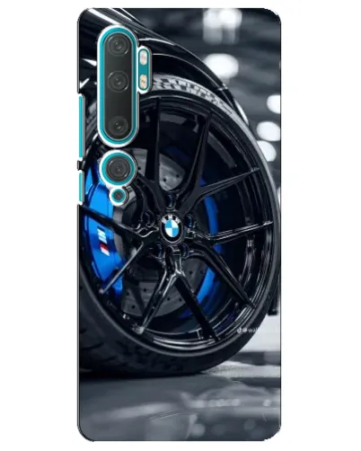 Чехол для Xiaomi Mi 10 с картинкой «Колесо BMW вблизи»