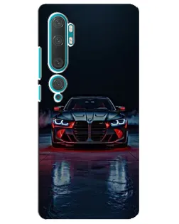 Чехол для Xiaomi Mi 10 с картинкой «BMW на мокрой дороге»