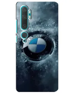 Чехол для Xiaomi Mi 10 с картинкой «Логотип BMW — лед»
