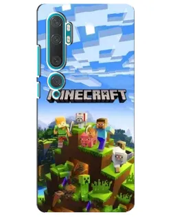 Чехол для Xiaomi Mi 10 с картинкой «Minecraft классический мир»