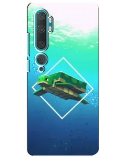 Чохол для Xiaomi Mi 10 з картинкою «Черепаха Minecraft»