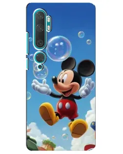 Чехол для Xiaomi Mi 10 с картинкой «Mickey и мыльные пузыри»