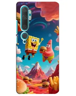 Чехол для Xiaomi Mi 10 с картинкой «Космический фастфуд»