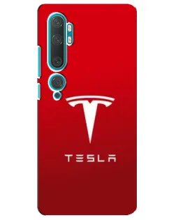 Чехол для Xiaomi Mi 10 с картинкой «Tesla Red Classic»