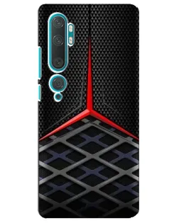 Чехол для Xiaomi Mi 10 с картинкой «Mercedes Carbon Grid»