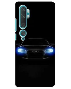 Чехол для Xiaomi Mi 10 с картинкой «Audi в неоне»