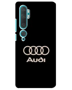 Чехол для Xiaomi Mi 10 с картинкой «Audi — золотой логотип»