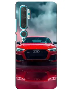 Чехол для Xiaomi Mi 10 с картинкой «Audi RS — красный стиль»