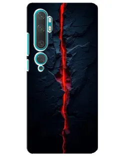 Чехол для Xiaomi Mi 10 с картинкой «Kрасная лавовая трещина»