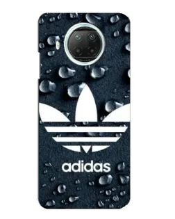 Чехол для Xiaomi Mi 10i с картинкой «Adidas Trefoil Blue»