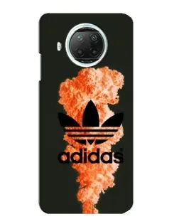 Чехол для Xiaomi Mi 10i с картинкой «Оранжевый дым Adidas»
