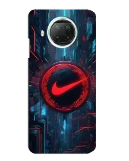 Чехол для Xiaomi Mi 10i с картинкой «Техногенный стиль Nike»