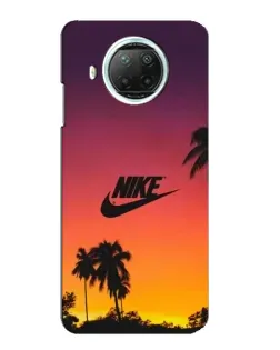 Чехол для Xiaomi Mi 10i с картинкой «Nike на закате солнца»
