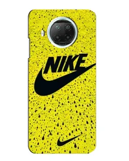 Чехол для Xiaomi Mi 10i с картинкой «Желтый текстурный Nike»