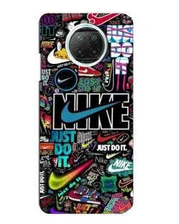 Чохол для Xiaomi Mi 10i з картинкою «Яскравий колаж Nike»