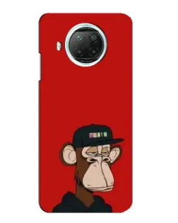Чехол для Xiaomi Mi 10i с картинкой «Bored Ape — красный фон»