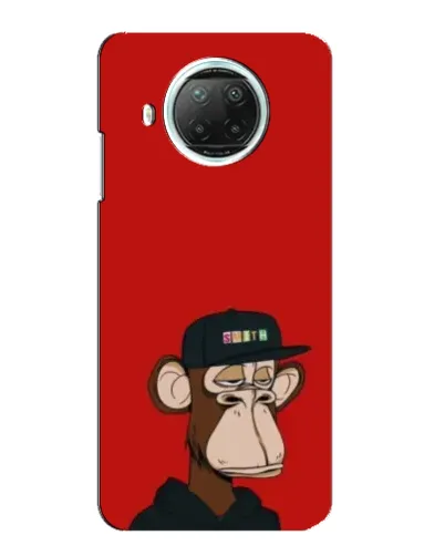 Чехол для Xiaomi Mi 10i с картинкой «Bored Ape — красный фон»