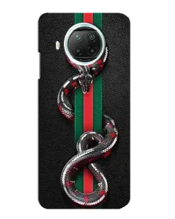 Чехол для Xiaomi Mi 10i с картинкой «Gucci — змея на полосе» Чехол для Xiaomi Mi 10i с картинкой «Gucci — змея на полосе»