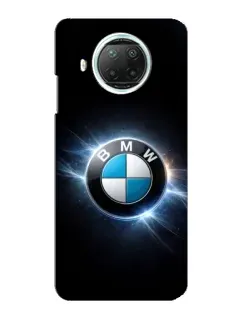 Чехол для Xiaomi Mi 10i с картинкой «BMW — неоновое сияние»
