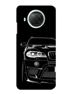 Чехол для Xiaomi Mi 10i с картинкой «Темный силуэт BMW»