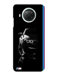 Чехол для Xiaomi Mi 10i с картинкой «Силуэт BMW в темноте»