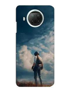 Чехол для Xiaomi Mi 10i с картинкой «Герой PUBG на скале»