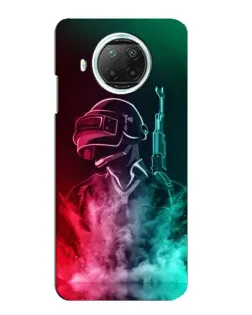 Чехол для Xiaomi Mi 10i с картинкой «PUBG — огненный воин»