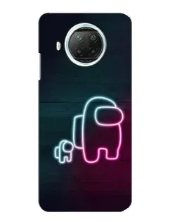 Чехол для Xiaomi Mi 10i с картинкой «Among Us неон-арт»