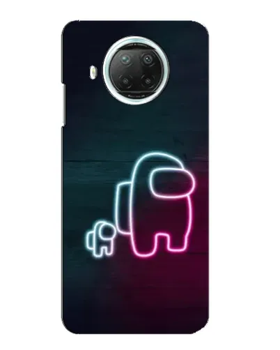 Чехол для Xiaomi Mi 10i с картинкой «Among Us неон-арт»
