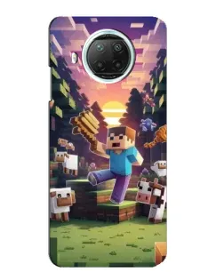 Чехол для Xiaomi Mi 10i с картинкой «Стив на ферме»