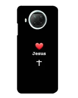 Чехол для Xiaomi Mi 10i с картинкой «Сердце - Jesus»