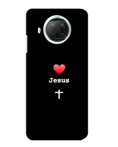 Чехол для Xiaomi Mi 10i с картинкой «Сердце - Jesus»