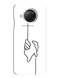 Чехол для Xiaomi Mi 10i с картинкой «Рука держит»