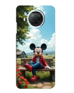 Чехол для Xiaomi Mi 10i с картинкой «Микки на скамейке»