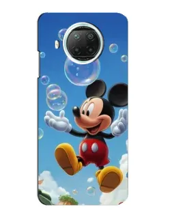 Чехол для Xiaomi Mi 10i с картинкой «Mickey и мыльные пузыри»