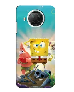 Чехол для Xiaomi Mi 10i с картинкой «Спанч Боб победитель»