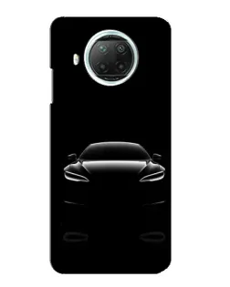 Чехол для Xiaomi Mi 10i с картинкой «Силуэт Tesla Night»