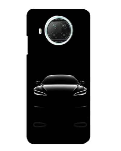 Чехол для Xiaomi Mi 10i с картинкой «Силуэт Tesla Night»