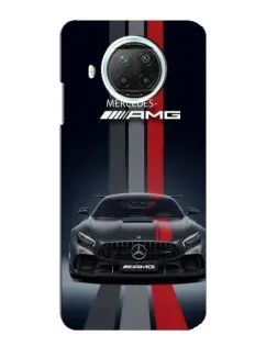 Чехол для Xiaomi Mi 10i с картинкой «Mercedes — белый карбон»
