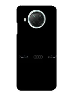 Чехол для Xiaomi Mi 10i с картинкой «Audi — световой подпись»