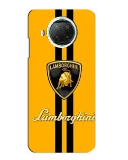 Чехол для Xiaomi Mi 10i с картинкой «Lamborghini Stripe желтый»