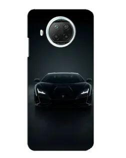 Чехол для Xiaomi Mi 10i с картинкой «Черный Lamborghini Aventador»