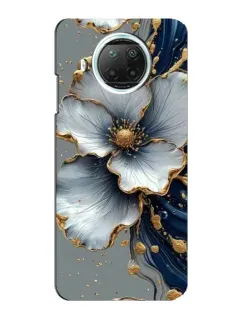 Чехол для Xiaomi Mi 10i с картинкой «Белый цветок и золотой флюид»