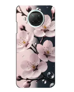 Чехол для Xiaomi Mi 10i с картинкой «Нежная сакура и капли»